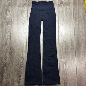 Lululemon Groove Pant Flare Navy Blue High Rise Yoga Pants Size 2 LW5BTKS
